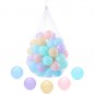 Set 100 mingi colorate pastel, diametru 5.5 cm, plastic, pentru piscine sau corturi