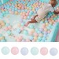 Set 100 mingi colorate pastel, diametru 5.5 cm, plastic, pentru piscine sau corturi