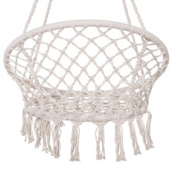 Hamac suspendat, leagan tip cuib cu spatar confortabil, pentru o persoana, interior si exterior, 50x70x100 cm