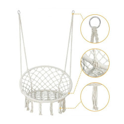 Hamac suspendat, leagan tip cuib cu spatar confortabil, pentru o persoana, interior si exterior, 50x70x100 cm