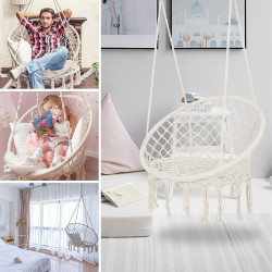 Hamac suspendat, leagan tip cuib cu spatar confortabil, pentru o persoana, interior si exterior, 50x70x100 cm