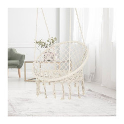 Hamac suspendat, leagan tip cuib cu spatar confortabil, pentru o persoana, interior si exterior, 50x70x100 cm