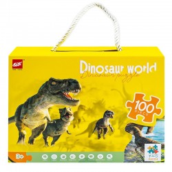 Puzzle in gentuta, model Dinosaur World, 100 piese, 50.8 x 36 cm