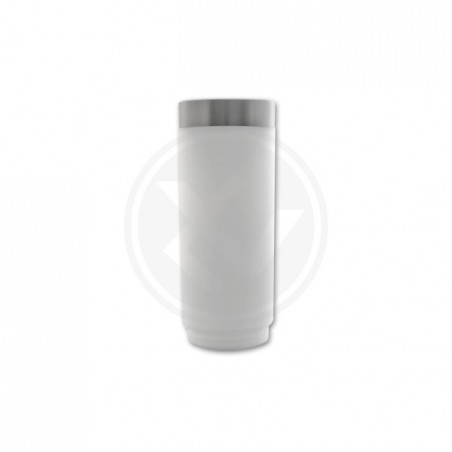 Suport lampa LED de exterior, 19,5x7,6cm, alb/argintiu