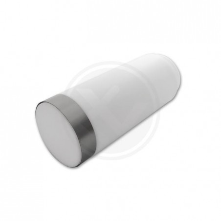 Suport lampa LED de exterior, 19,5x7,6cm, alb/argintiu