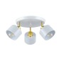 Aplica LED Elza, 3 socluri E27, putere maxima bec 35W, IP20, alb auriu