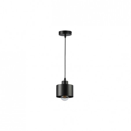 Aplica LED 1 soclu E27, pentru interior, IP20, cablu 1 m, negru