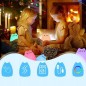 Lampa de veghe Pisica, 9 moduri iluminare LED, 16 culori, control telecomanda, USB, 0,4W, 15x11x11 cm, alb