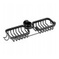 Organizator pentru chiuveta, universal, montare pe robinet, otel inoxidabil, negru