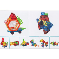 Set constructie magnetic, 106 piese, joc educativ si creativ, varsta 3+, ProCart