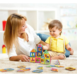 Set constructie magnetic, 106 piese, joc educativ si creativ, varsta 3+, ProCart
