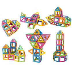 Set constructie magnetic, 106 piese, joc educativ si creativ, varsta 3+, ProCart