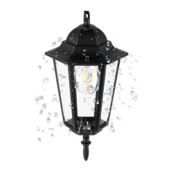 Lampa suspendata Victoria, pentru exterior, LED soclu E27, lungime totala lant 45 cm