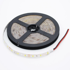 Banda LED exterior 12V, alb neutru, 4000-4500K, 5-6lm/led, lungime 5 m, alimentare priza, IP65