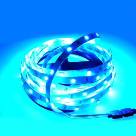 Banda LED albastru, 12V, 3000 lm, lungime rola 5 m, unhi fascicul 120 grade, factor protectie IP20