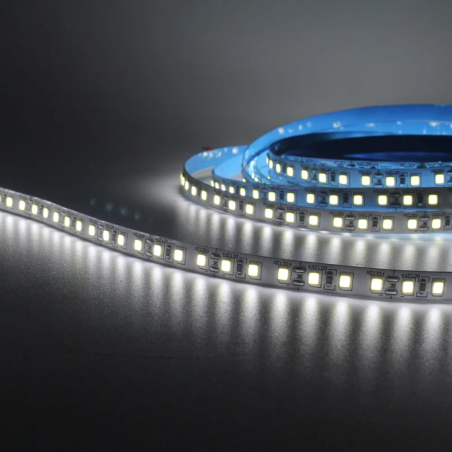 Banda LED decorativa, 12V, 600 diode, lumina alb rece, 6500K, 24-26lm/led, 5 m, IP20