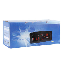 Ceas birou afisaj LED rosu, calendar, alarma, format AM/PM, Caixing