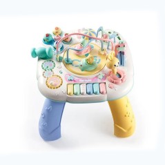 Masuta cu activitati pentru bebelusi, sunete, elemente mobile, diverse accesorii, multicolor