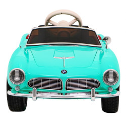 Masinuta electrica BMW Retro, roti EVA, 2 motoare, turquoise