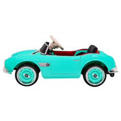 Masinuta electrica BMW Retro, roti EVA, 2 motoare, turquoise