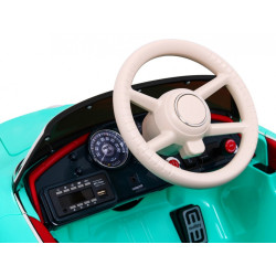 Masinuta electrica BMW Retro, roti EVA, 2 motoare, turquoise