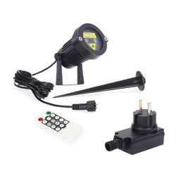 Proiector laser exterior IP44, cu telecomanda, joc de lumini verzi si rosii