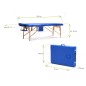 Pat masaj Bodyfit XXL, 2 sectiuni, inaltime reglabila 61-83cm, husa transport, cadru lemn, piele ecologica, pliabil, albastru Pat masaj Bodyfit XXL, 2 sectiuni, inaltime reglabila 61-83cm, husa transport, cadru lemn, piele ecologica, pliabil, albastru