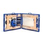 Pat masaj Bodyfit XXL, 2 sectiuni, inaltime reglabila 61-83cm, husa transport, cadru lemn, piele ecologica, pliabil, albastru Pat masaj Bodyfit XXL, 2 sectiuni, inaltime reglabila 61-83cm, husa transport, cadru lemn, piele ecologica, pliabil, albastru