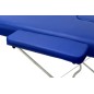 Pat masaj Bodyfit XXL, 2 sectiuni, inaltime reglabila 65-87cm, husa, cadru aluminiu, piele ecologica, pliabil, albastru