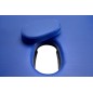 Pat masaj Bodyfit XXL, 2 sectiuni, inaltime reglabila 65-87cm, husa, cadru aluminiu, piele ecologica, pliabil, albastru