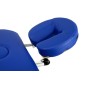 Pat masaj Bodyfit XXL, 2 sectiuni, inaltime reglabila 65-87cm, husa, cadru aluminiu, piele ecologica, pliabil, albastru