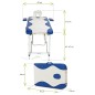 Pat masaj Bodyfit, 2 sectiuni, inaltime reglabila 65-87cm, husa transport, cadru aluminiu, piele ecologica, pliabil,alb/albastru Pat masaj Bodyfit, 2 sectiuni, inaltime reglabila 65-87cm, husa transport, cadru aluminiu, piele ecologica, pliabil,alb/albastru