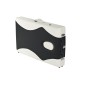 Pat masaj Bodyfit, 3 sectiuni, inaltime reglabila 61-84cm, husa transport, cadru lemn, piele ecologica, pliabil, alb/negru
