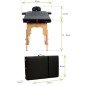 Pat masaj Bodyfit, 3 sectiuni, inaltime reglabila 61-84cm, husa transport, cadru lemn, piele ecologica, pliabil, negru Pat masaj Bodyfit, 3 sectiuni, inaltime reglabila 61-84cm, husa transport, cadru lemn, piele ecologica, pliabil, negru