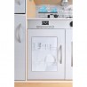 Bucatarie pentru copii, din lemn 80x80.5cm, ustensile, lampa LED, aragaz, cuptor, telefon, chiuveta