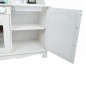 Bucatarie pentru copii, lemn, chiuveta, aragaz, raft, design vintage, 66x97.5x30 cm, alb, RESIGILAT