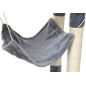 Ansamblu de joaca pentru pisici, 5 nivele, materiale ecologice, jucarie inclusa, 141x105x74,5cm, 13kg, gri