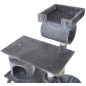 Ansamblu de joaca pentru pisici, 5 nivele, materiale ecologice, jucarie inclusa, 141x105x74,5cm, 13kg, gri