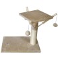 Ansamblu de joaca pentru pisici, 5 etaje, materiale ecologice, jucarie soricel inclusa, 139x97x59cm, 8,25kg, bej