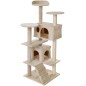 Ansamblu de joaca pentru pisici, 7 nivele, materiale ecologice, 131x58,5x49cm, 13,45kg, bej