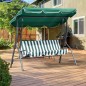 Balansoar de gradina, acoperis reglabil, 3 locuri, 170x110x153 cm, cadru metal, material textil, RESIGILAT Balansoar de gradina, acoperis reglabil, 3 locuri, 170x110x153 cm, cadru metal, material textil, RESIGILAT