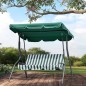 Balansoar de gradina, acoperis reglabil, 3 locuri, 170x110x153 cm, cadru metal, material textil, RESIGILAT Balansoar de gradina, acoperis reglabil, 3 locuri, 170x110x153 cm, cadru metal, material textil, RESIGILAT