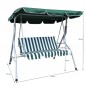Balansoar de gradina, acoperis reglabil, 3 locuri, 170x110x153 cm, cadru metal, material textil, RESIGILAT Balansoar de gradina, acoperis reglabil, 3 locuri, 170x110x153 cm, cadru metal, material textil, RESIGILAT
