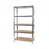 Raft metalic, 220x100x45 cm, 5 nivele, picioare antiderapante, greutate suportata 175 kg/polita