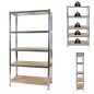 Raft metalic, 220x100x45 cm, 5 nivele, picioare antiderapante, greutate suportata 175 kg/polita, RESIGILAT