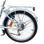 Bicicleta de oras, 20 inch, cadru otel, 6 viteze, cos cumparaturi, portbagaj, alb, RESIGILAT