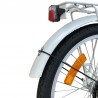 Bicicleta de oras, 20 inch, cadru otel, 6 viteze, cos cumparaturi, portbagaj, alb
