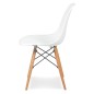 Scaun stil scandinav, pentru bucatarie si dining, alb, picioare lemn natur, RESIGILAT Scaun stil scandinav, pentru bucatarie si dining, alb, picioare lemn natur, RESIGILAT