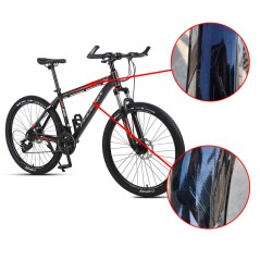 Bicicleta MTB de 26 inch, 21 viteze Shimano, jante aluminiu, frane disc, Phoenix, negru-rosu, RESIGILAT