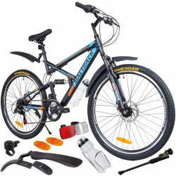 Bicicleta MalTrack Target, cadru otel, 26 inch, 18 viteze, amortizoare mountain bike